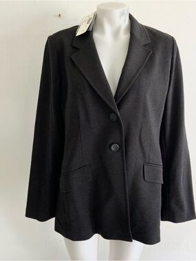 Chico's Ponte Slate Gray Tailored‎ Two-Button Blazer 2